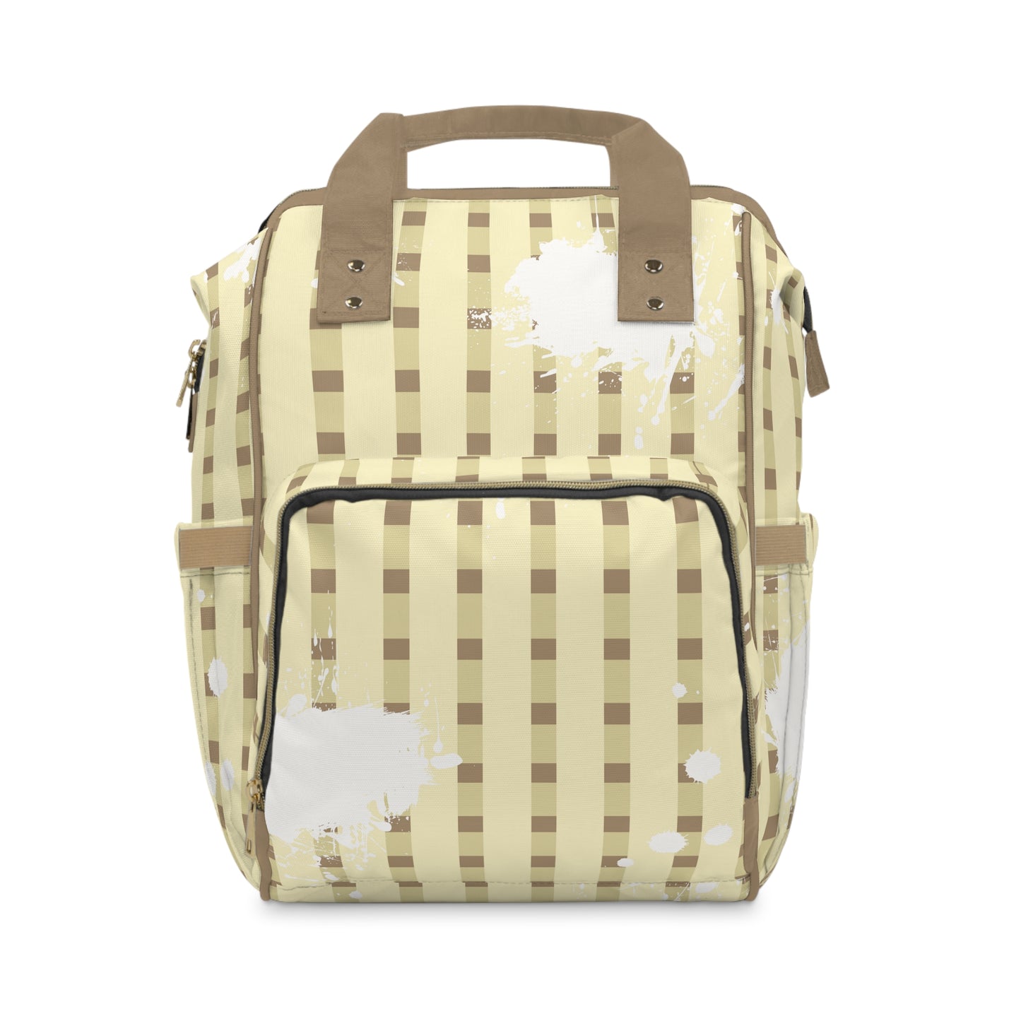 Plaid Splash, Multifunctional Diaper Backpack
