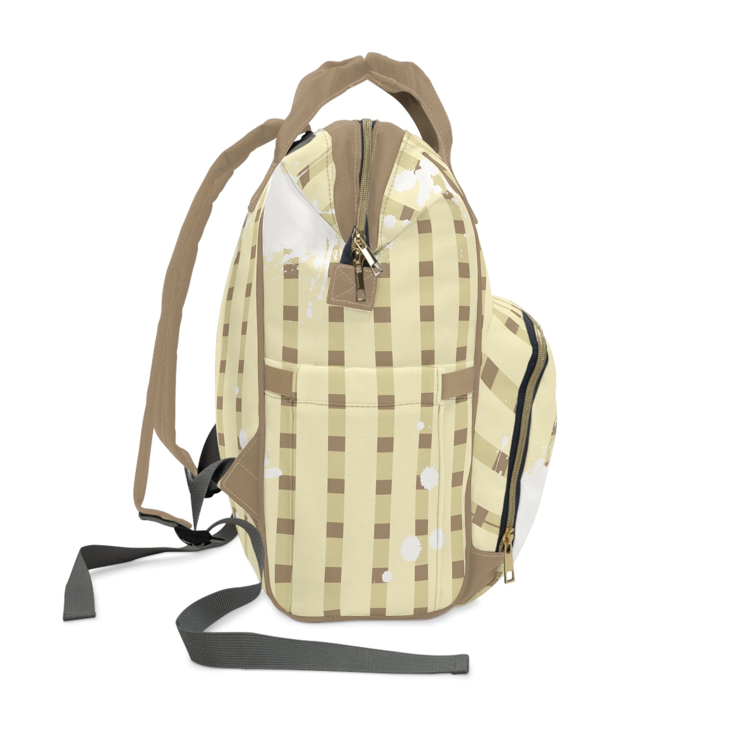 Plaid Splash, Multifunctional Diaper Backpack