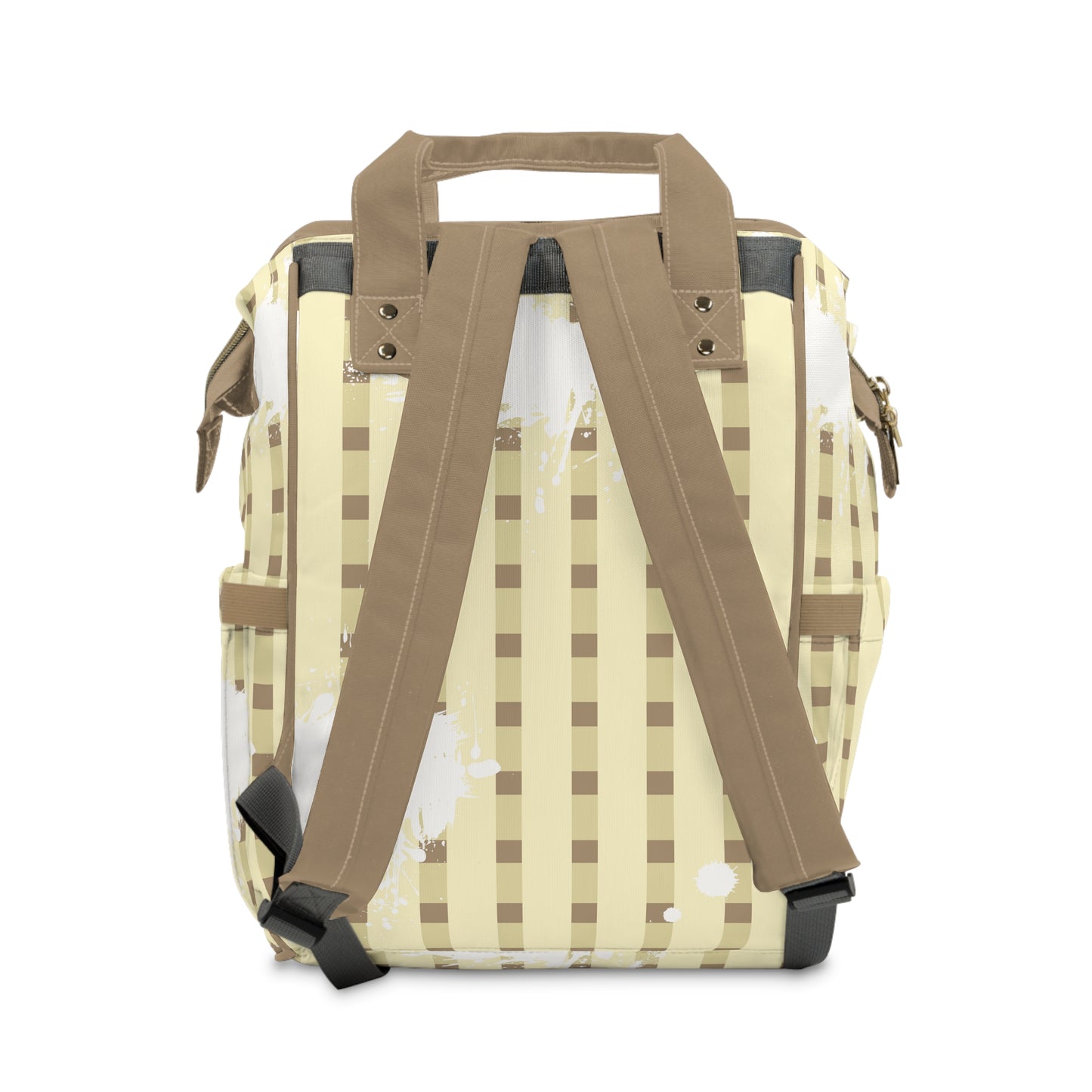 Plaid Splash, Multifunctional Diaper Backpack