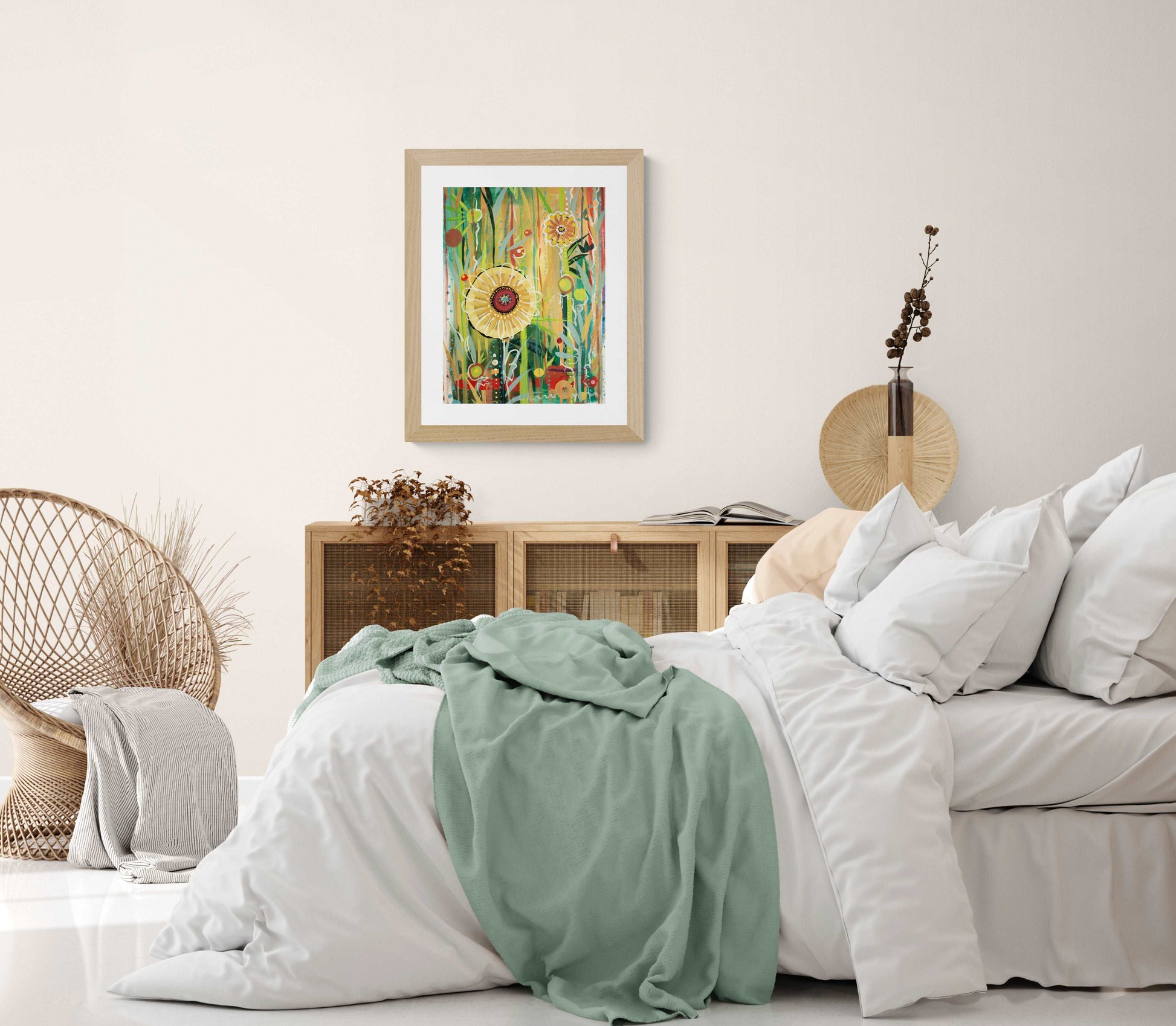 AUTUMN BLING, Original abstract painting for sale, Abstract Art floral