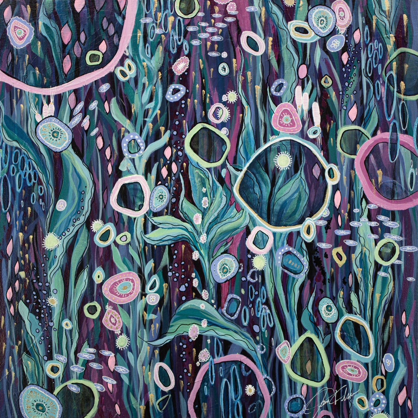 BEAUTY IN NUMBERS, Original abstract canvas painting for sale, Abstract art, Intuitive