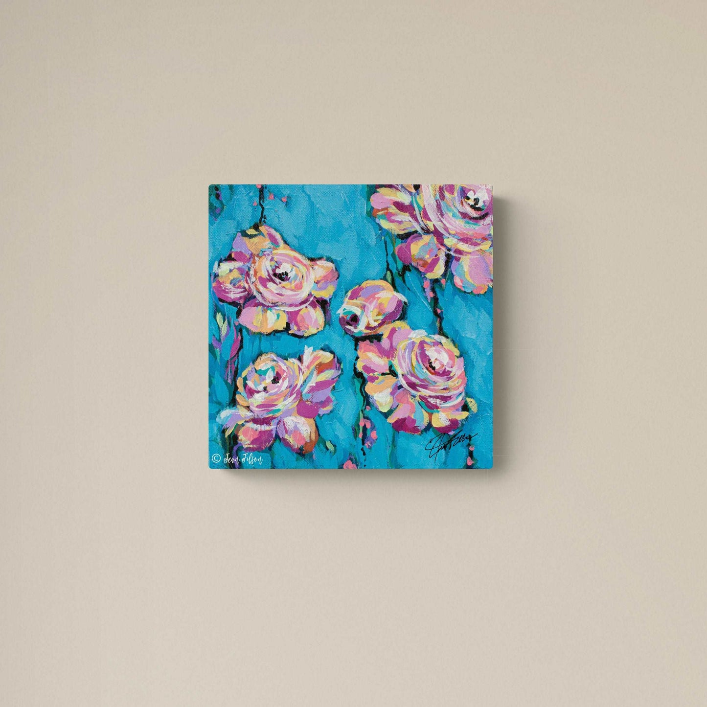 CLUSTER OF SPRING 1&2, Set of 2 Original abstract canvas paintings