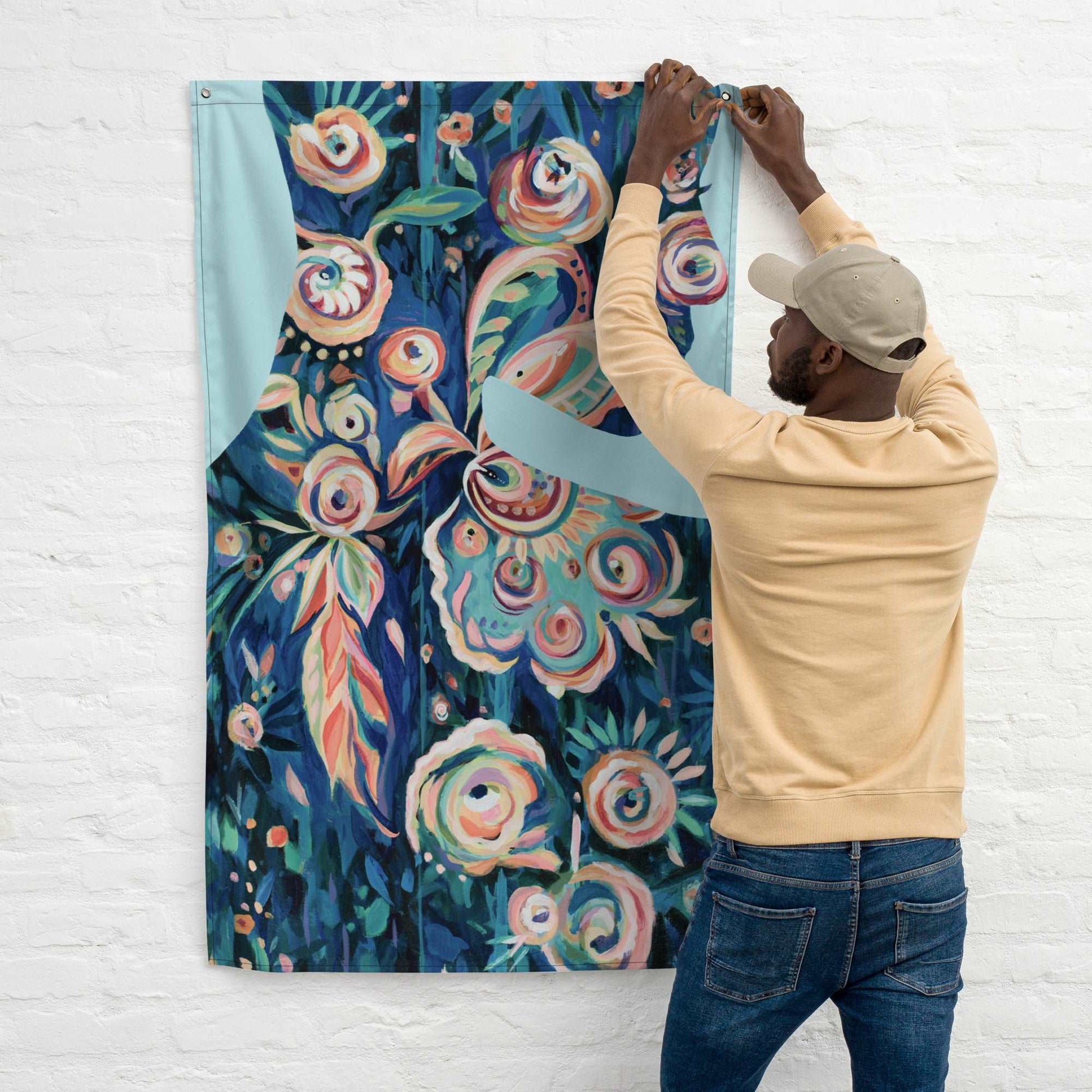 Bo Ho Mama Tapestry Flag