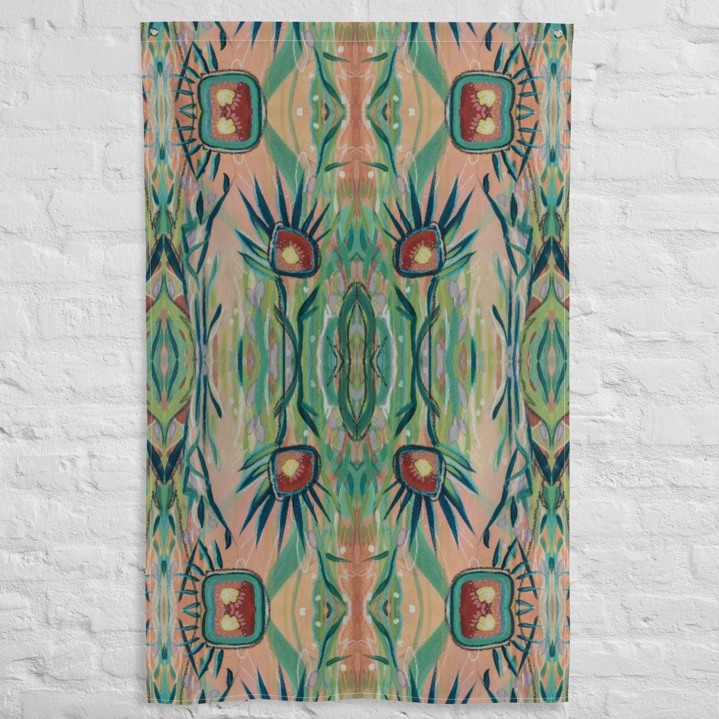 Footsteps in the Distance 1 Tapestry Flag