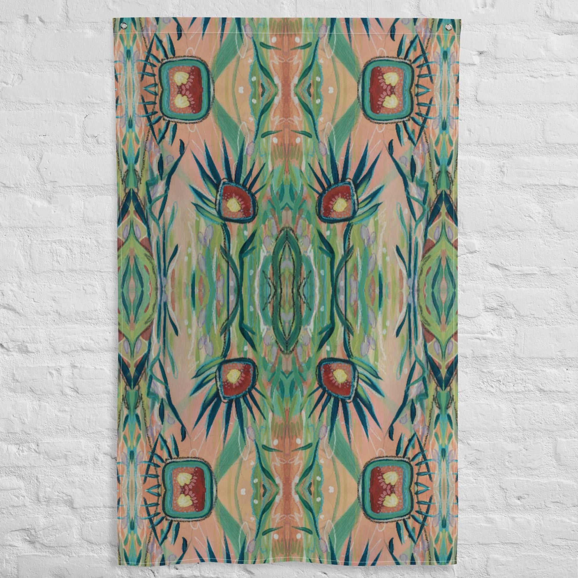 Footsteps in the Distance 1 Tapestry Flag