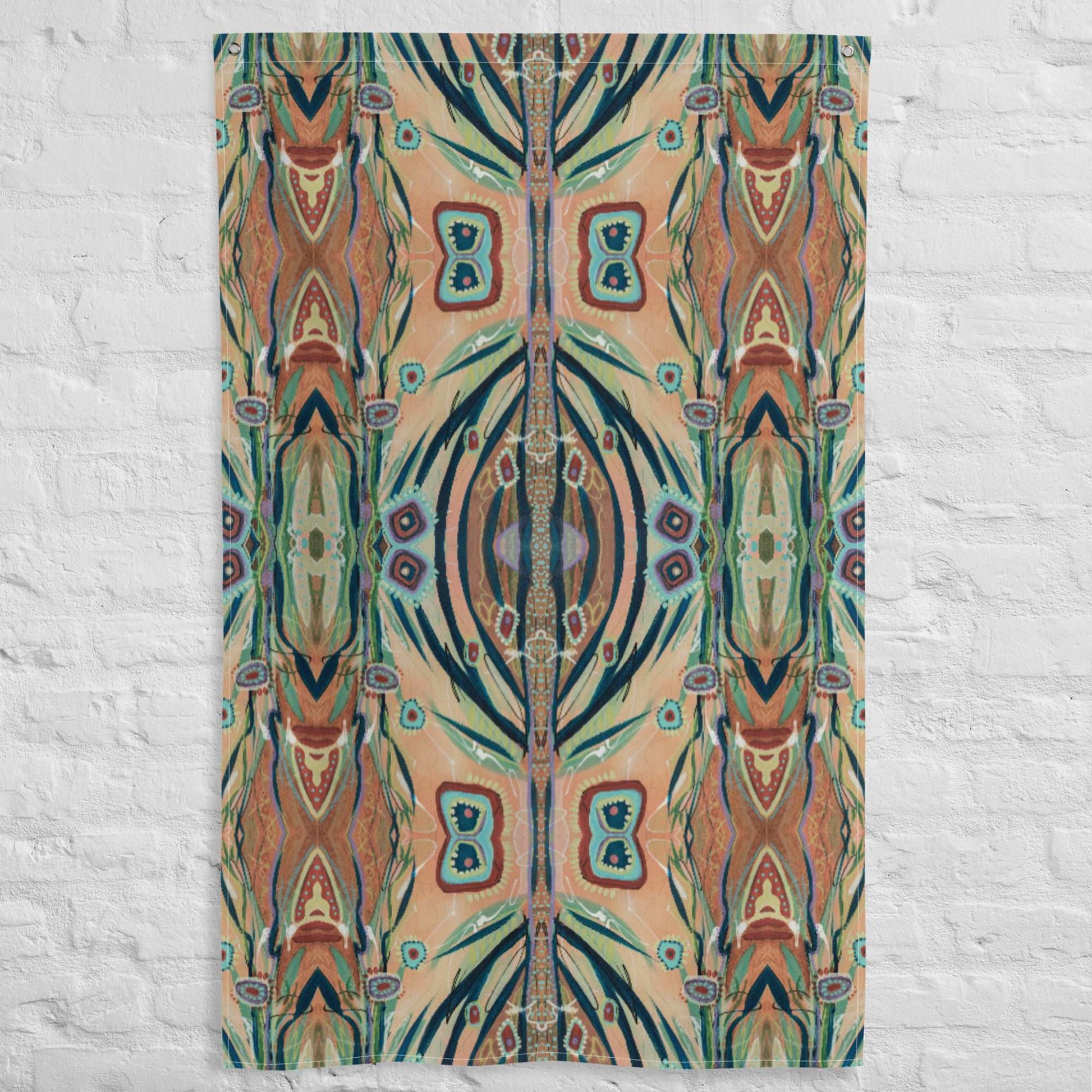 Footsteps in the Distance 4 Tapestry Flag