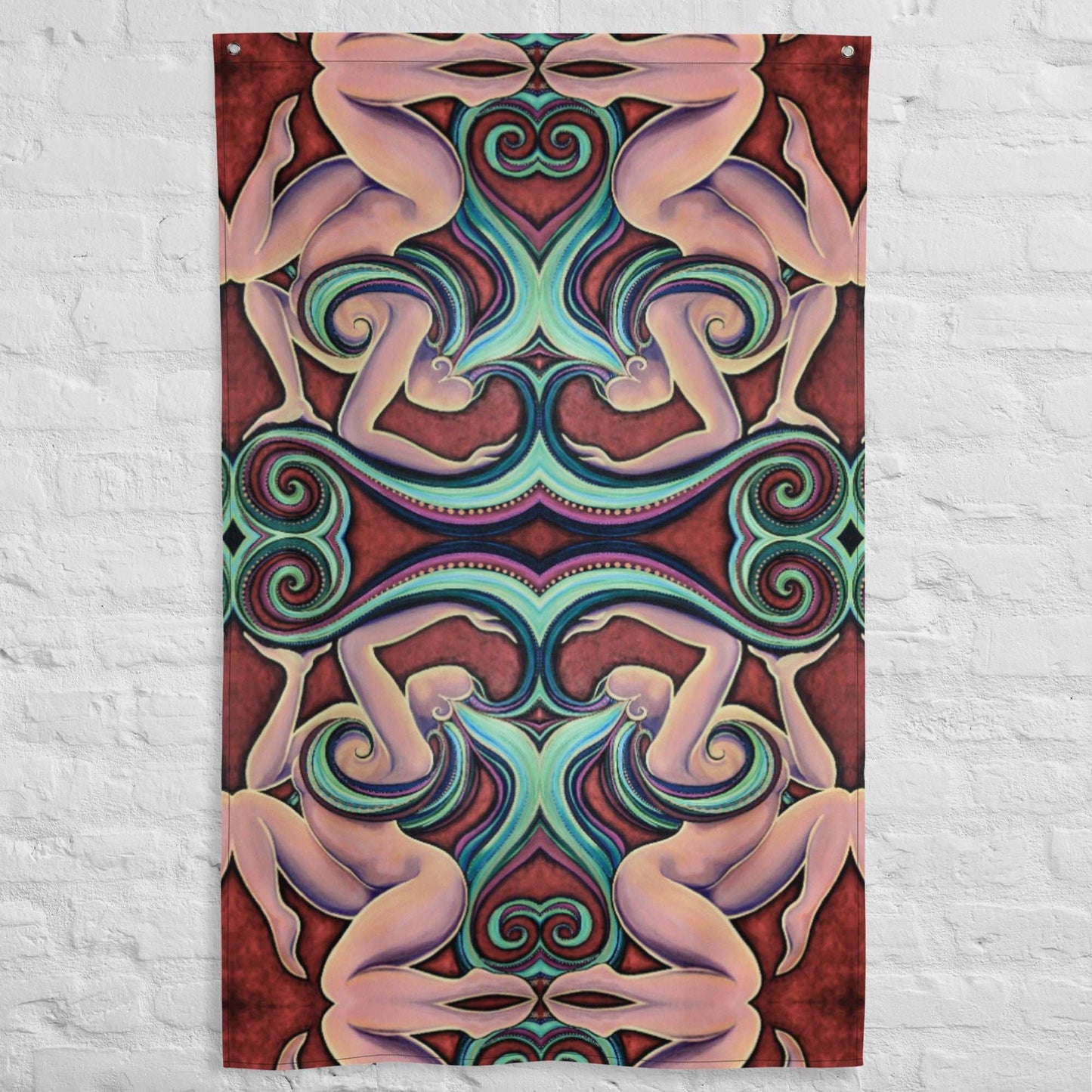 Finding Belle Tapestry Flag