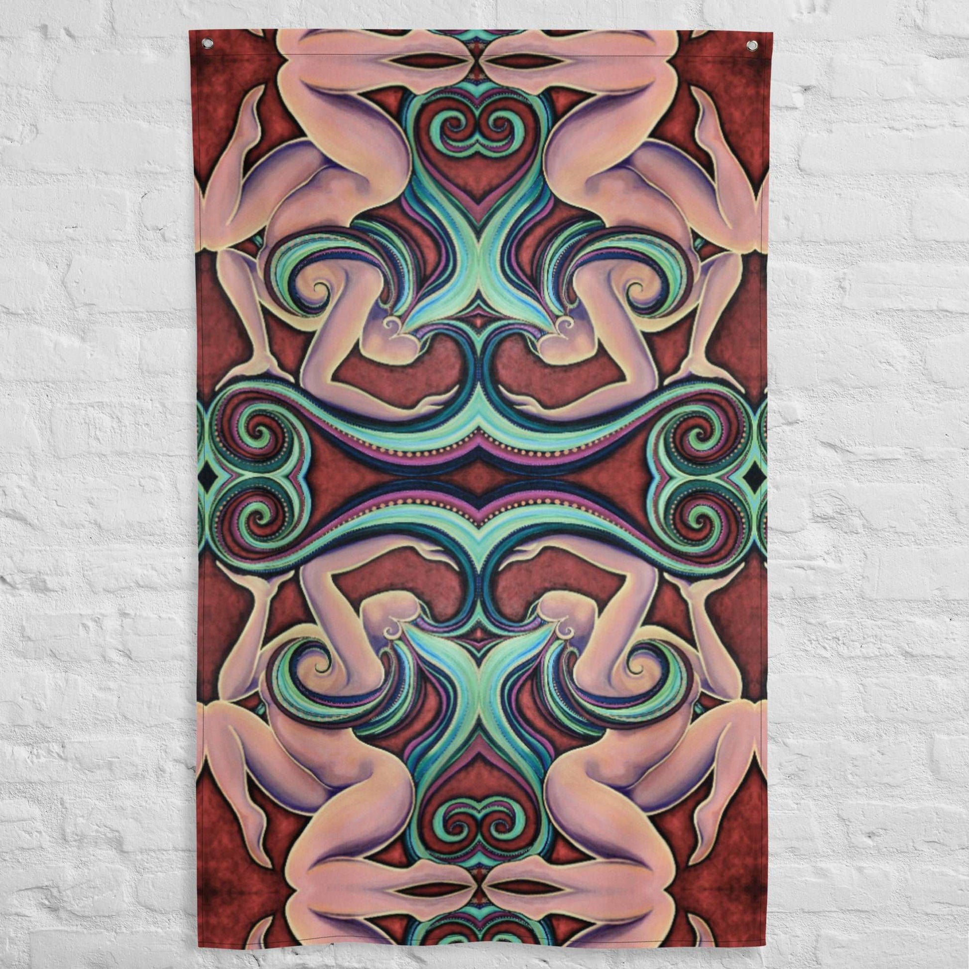 Finding Belle Tapestry Flag