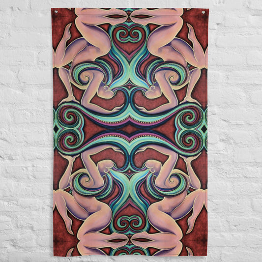 Finding Belle Tapestry Flag