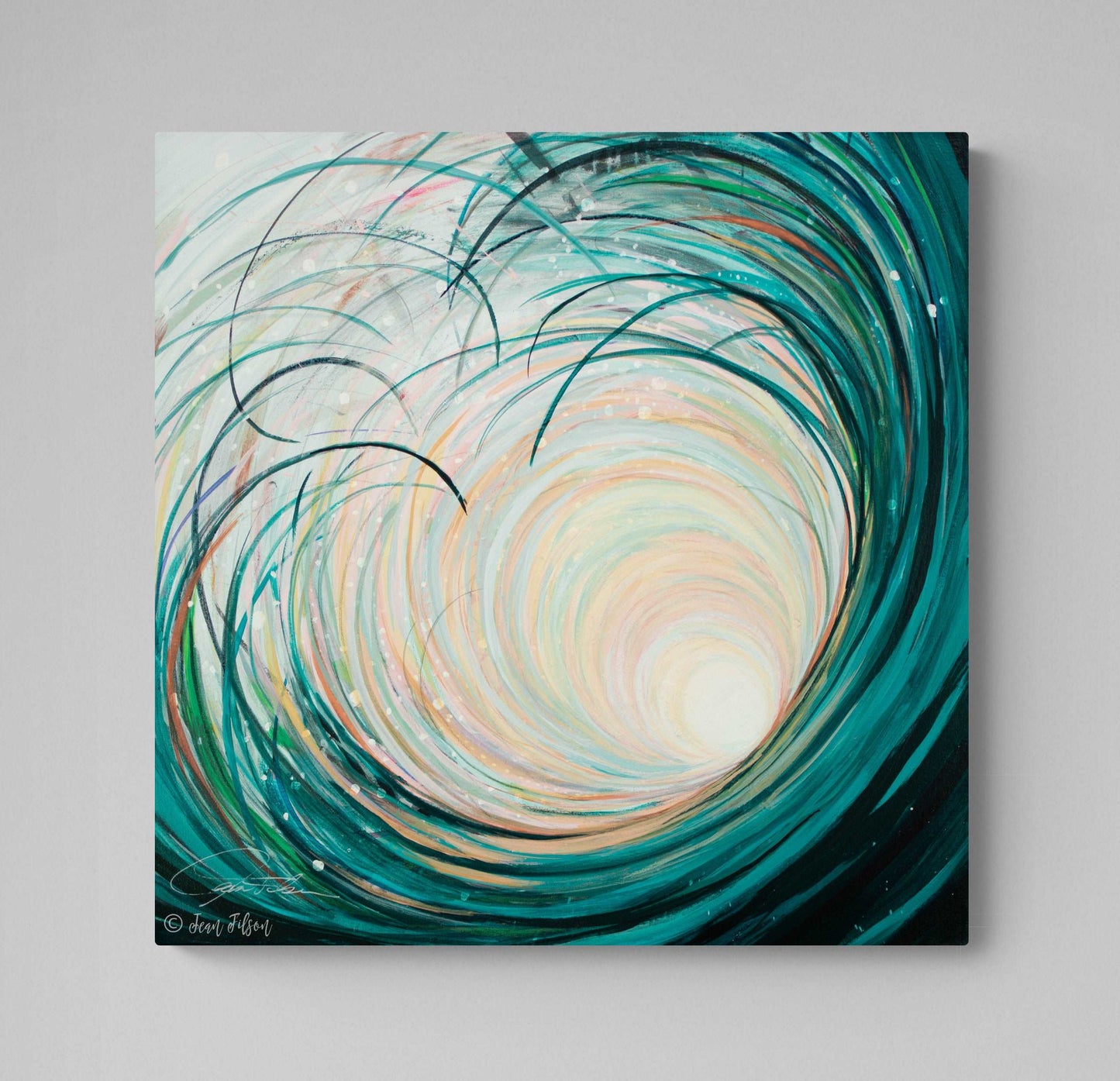 EMPTY NEST, Original abstract canvas painting for sale, Abstract art, Intuitive