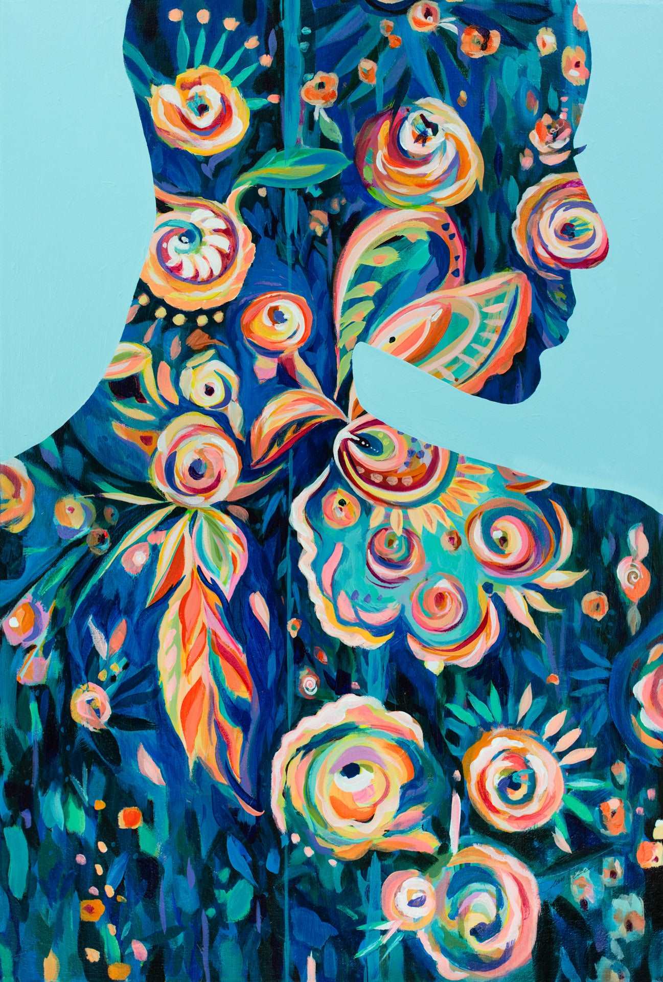 Boho Mama, Original Canvas Painting