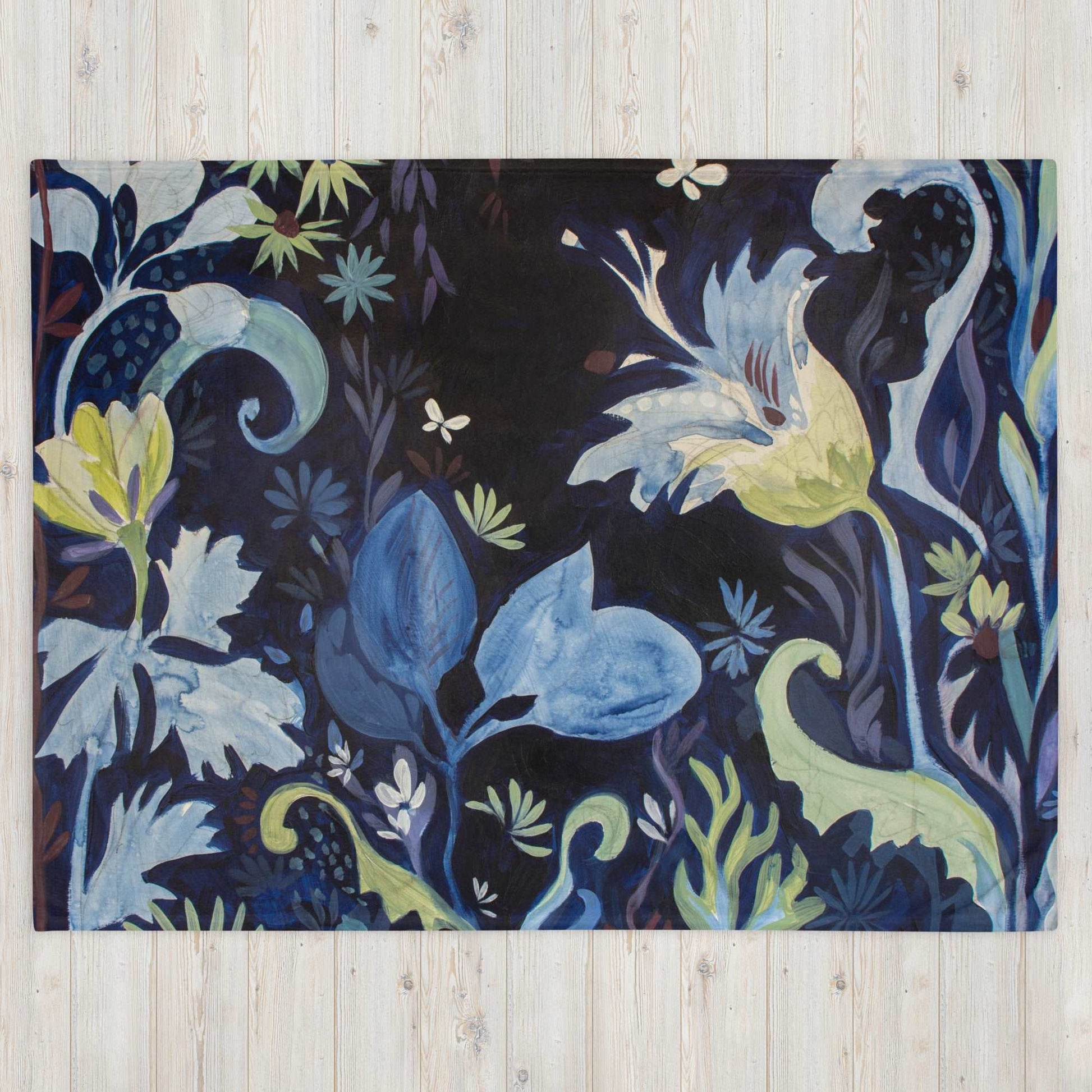 Blue Nightfall 3 Throw Blanket