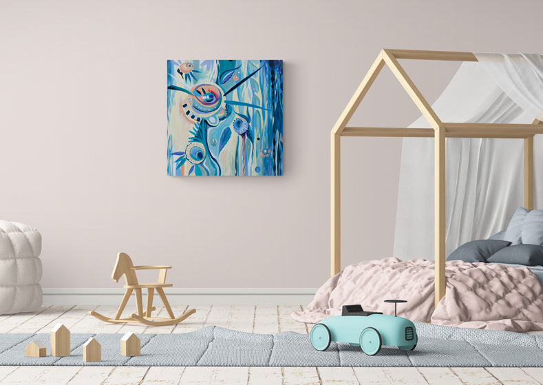 HIP HOP, Original abstract canvas painting P.O.R.