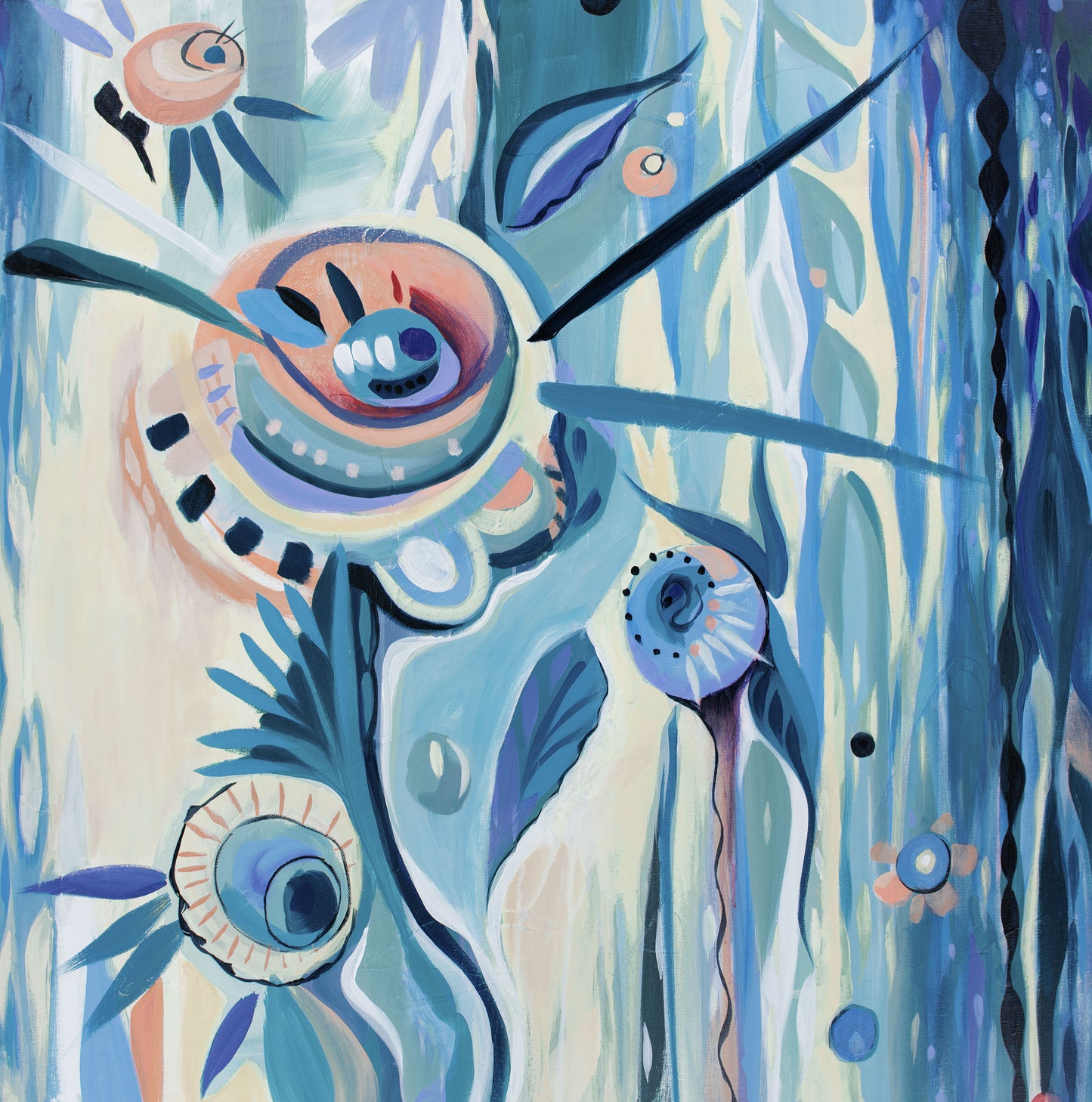 HIP HOP, Original abstract canvas painting P.O.R.