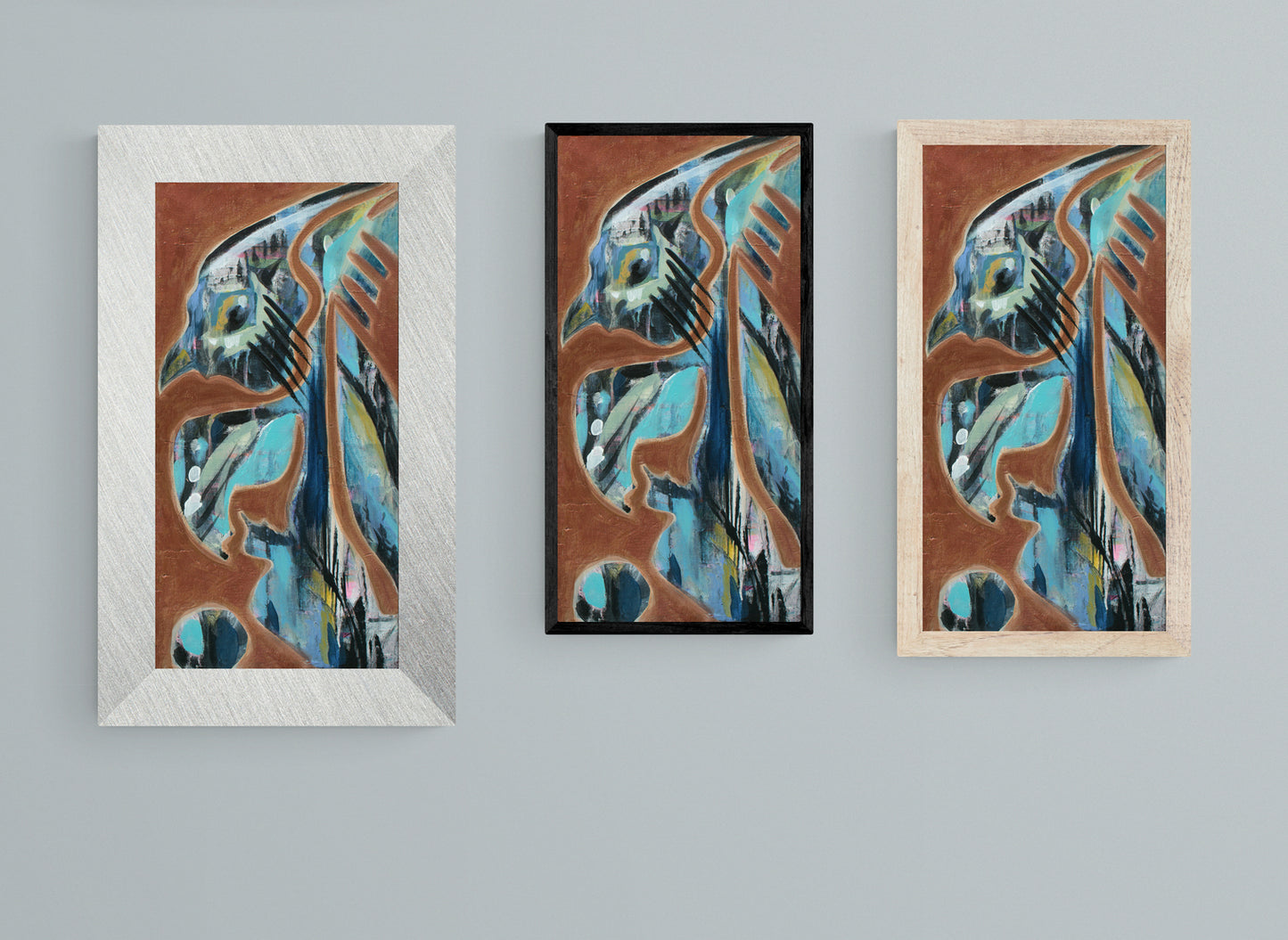 PARROT, Original abstract canvas painting  P.O.R.