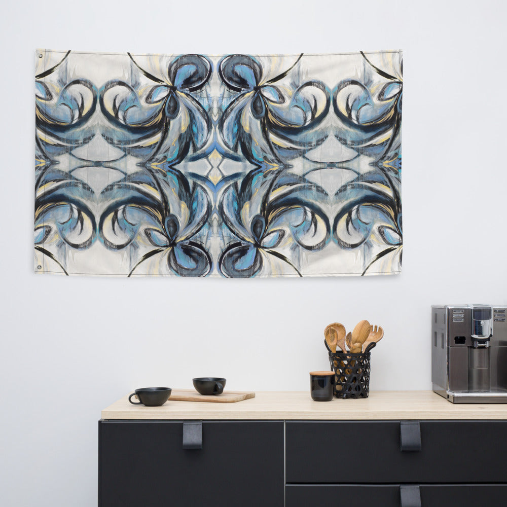 Soul Tie Blue Tapestry Flag