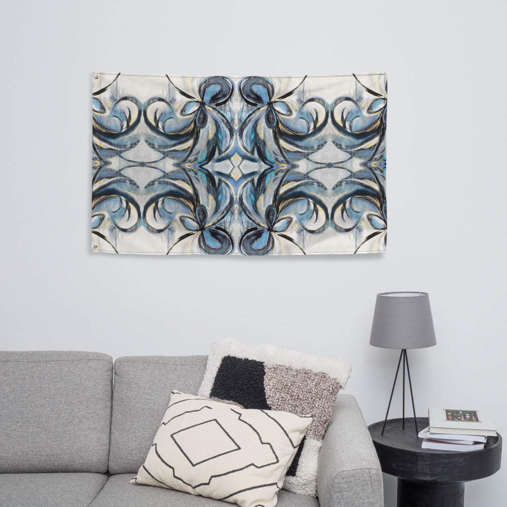 Soul Tie Blue Tapestry Flag