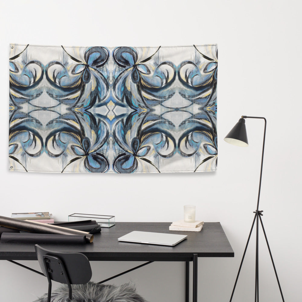 Soul Tie Blue Tapestry Flag