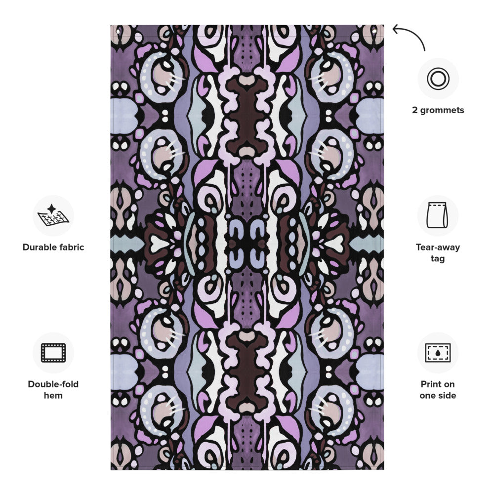 Z-Street, Purple Tapestry Flag