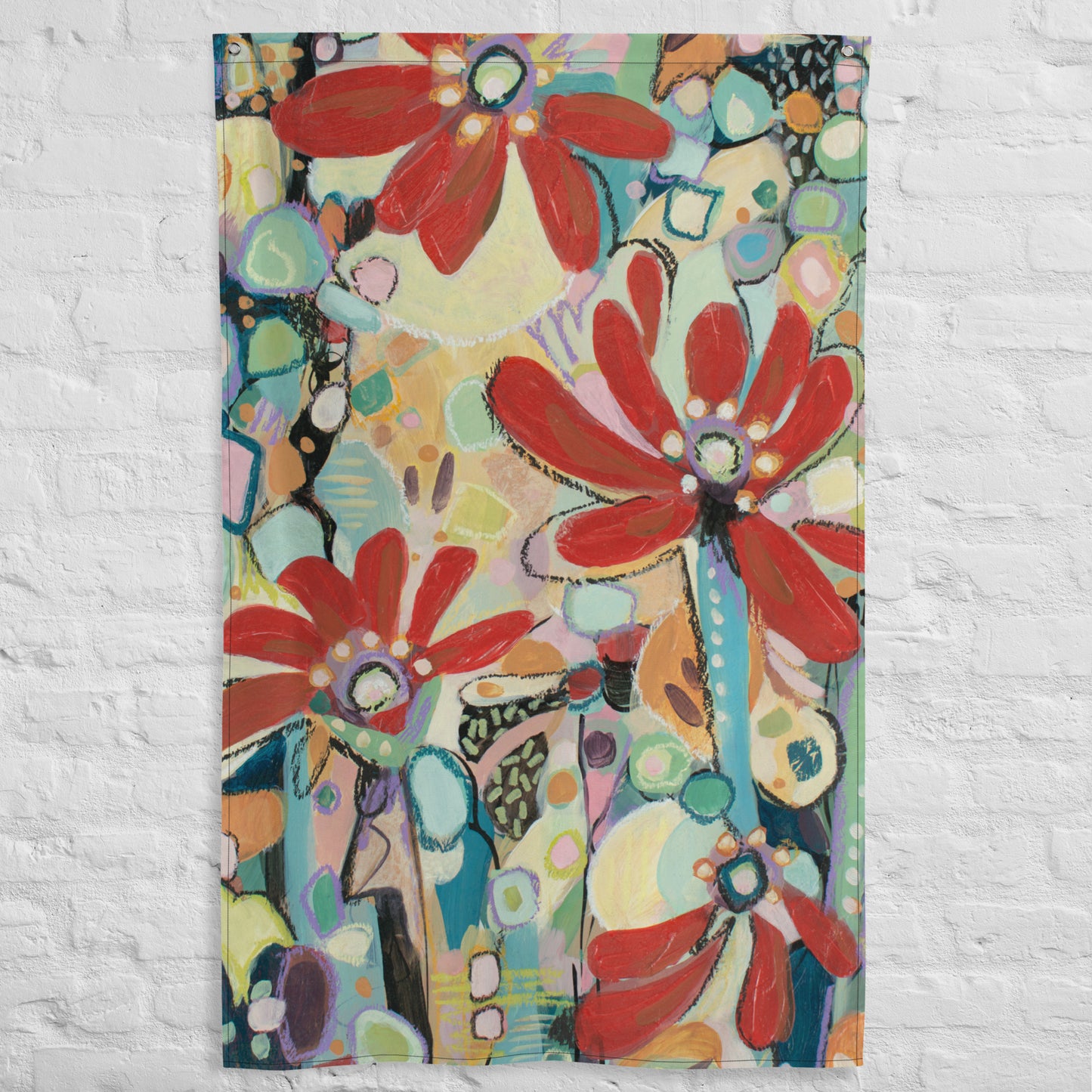 Reckless Succulent Tapestry Flag