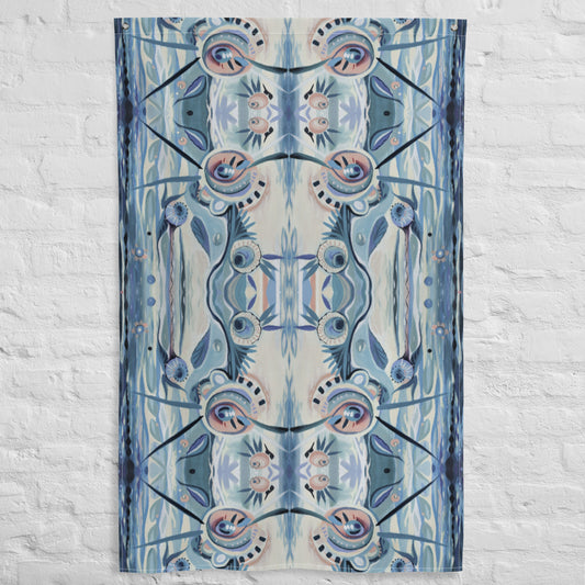 Hip Hop Blue Tapestry Flag