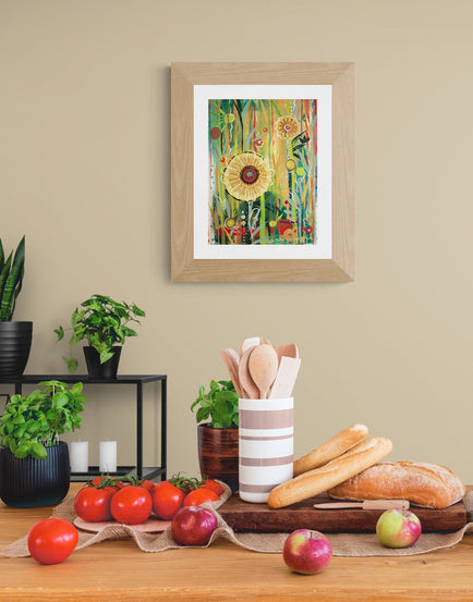 AUTUMN BLING, Original abstract painting for sale, Abstract Art floral