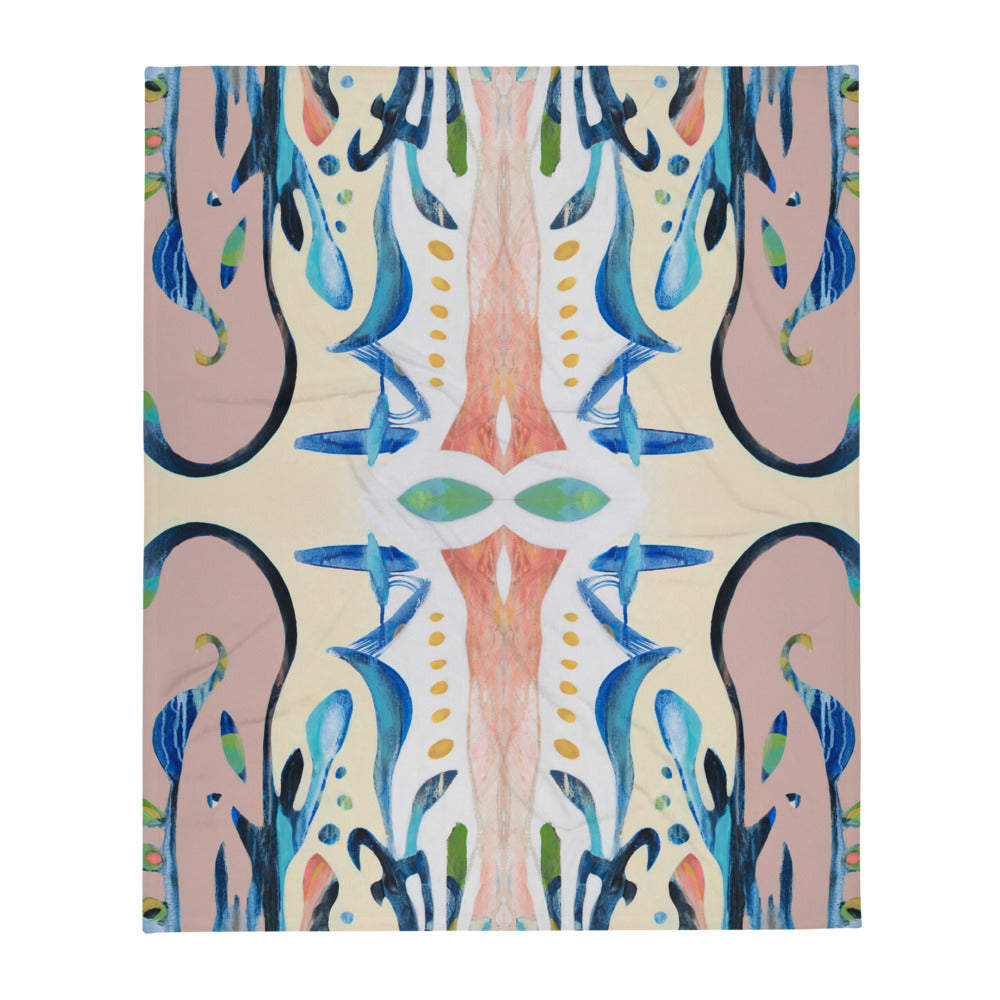 Dove, Blue Throw Blanket