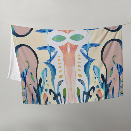 Dove, Blue Throw Blanket