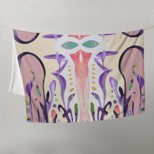 Dove, Purple Throw Blanket