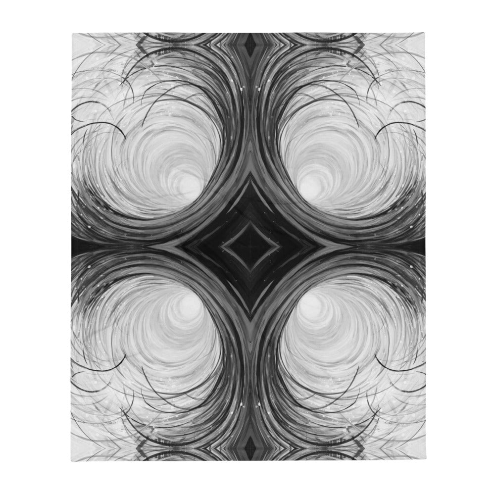 Empty Nest, Black Throw Blanket