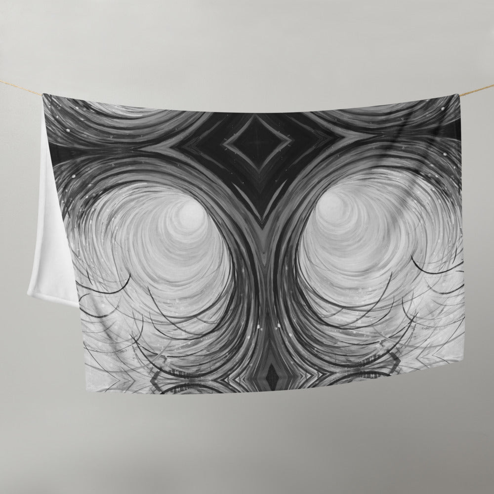 Empty Nest, Black Throw Blanket
