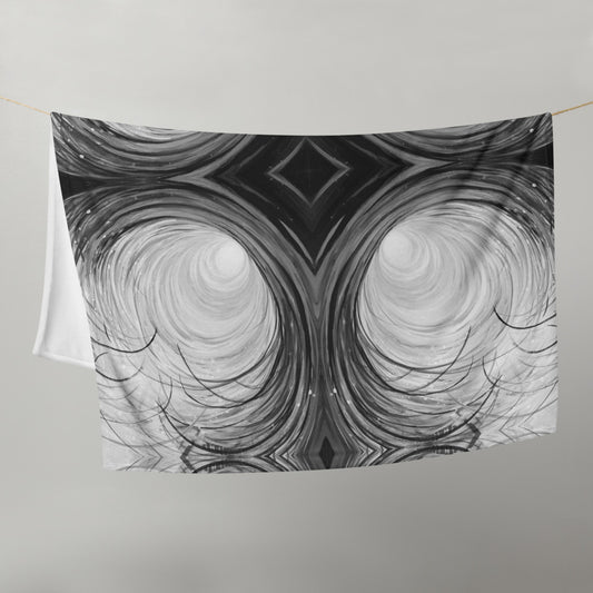 Empty Nest, Black Throw Blanket