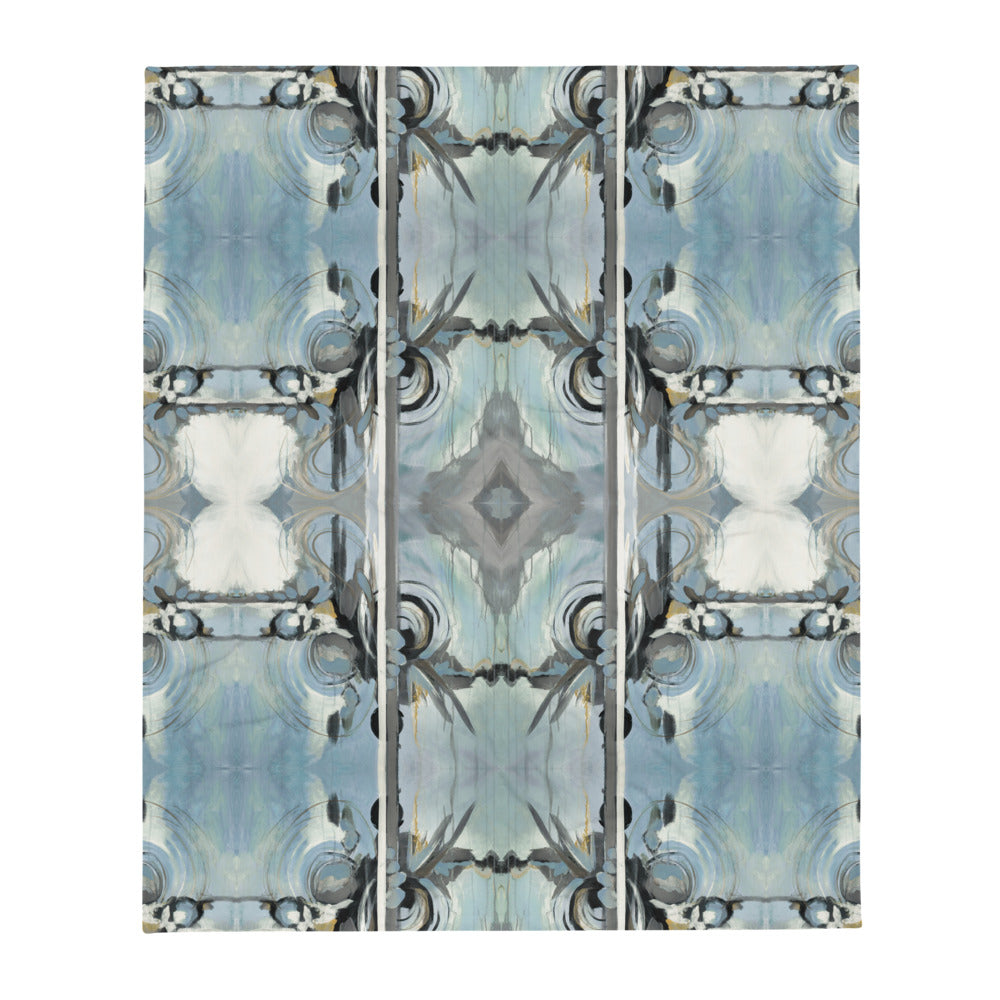 Soothe the soul, Blue Throw Blanket