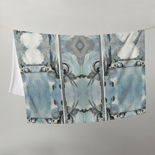 Soothe the soul, Blue Throw Blanket