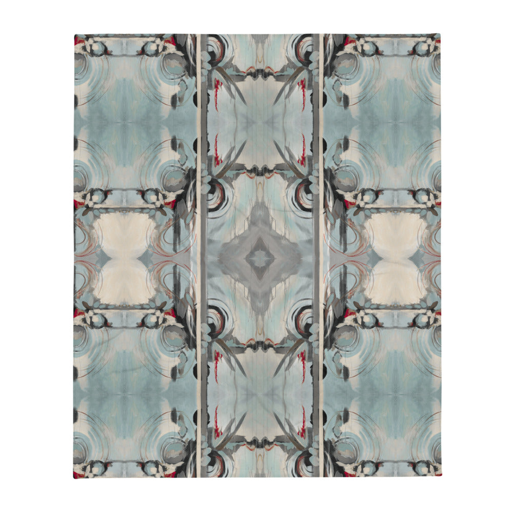 Sooth the Soul, blue/red Throw Blanket