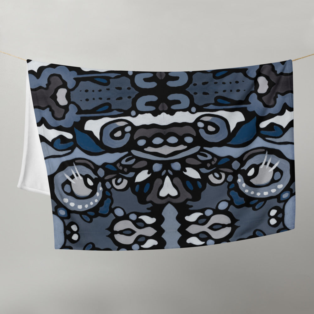 Z-Street, Blue Throw Blanket