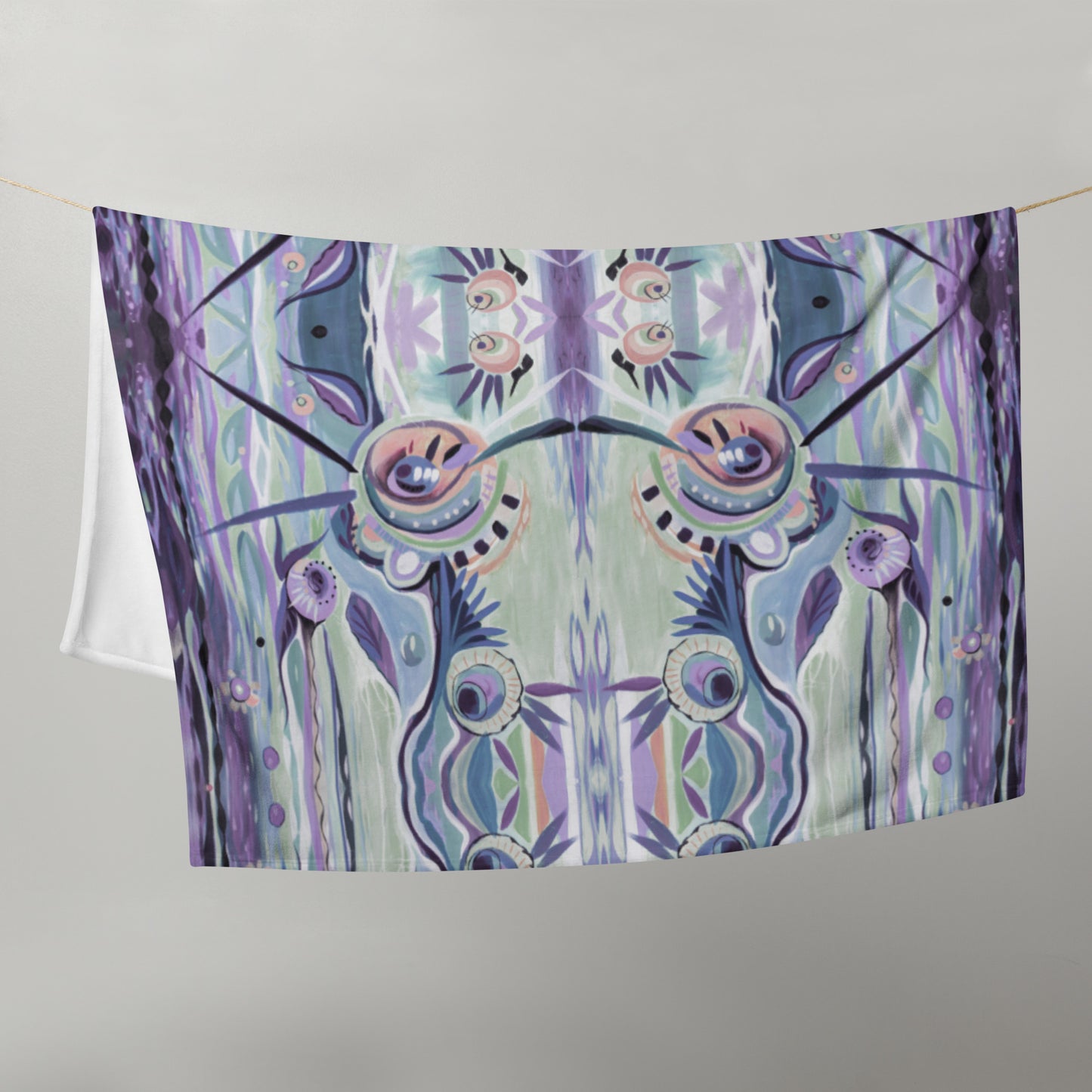 Hip Hop, Purple Throw Blanket