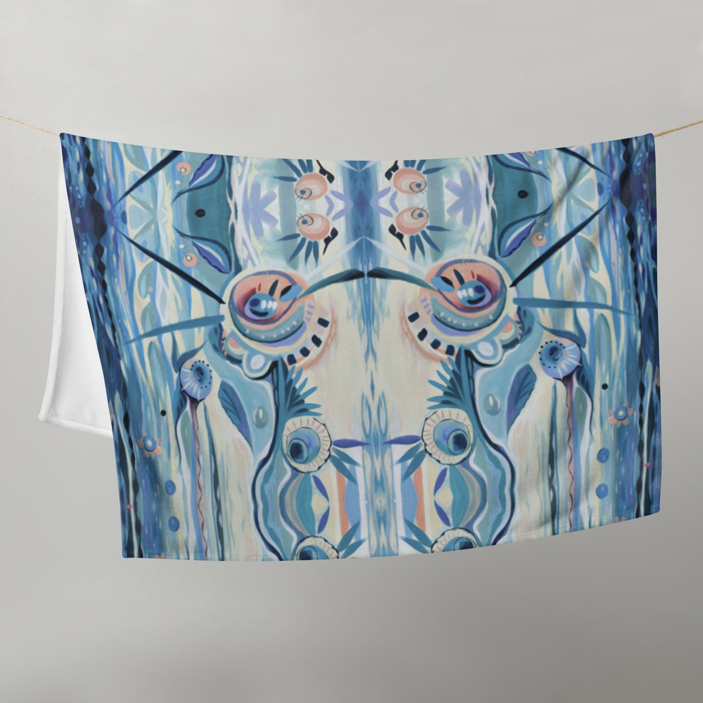 Hip Hop, Blue Throw Blanket