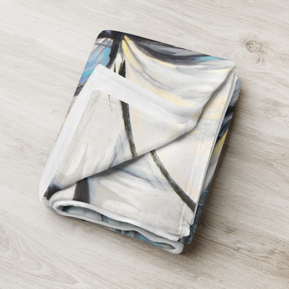 Soul Tie, Blue Throw Blanket