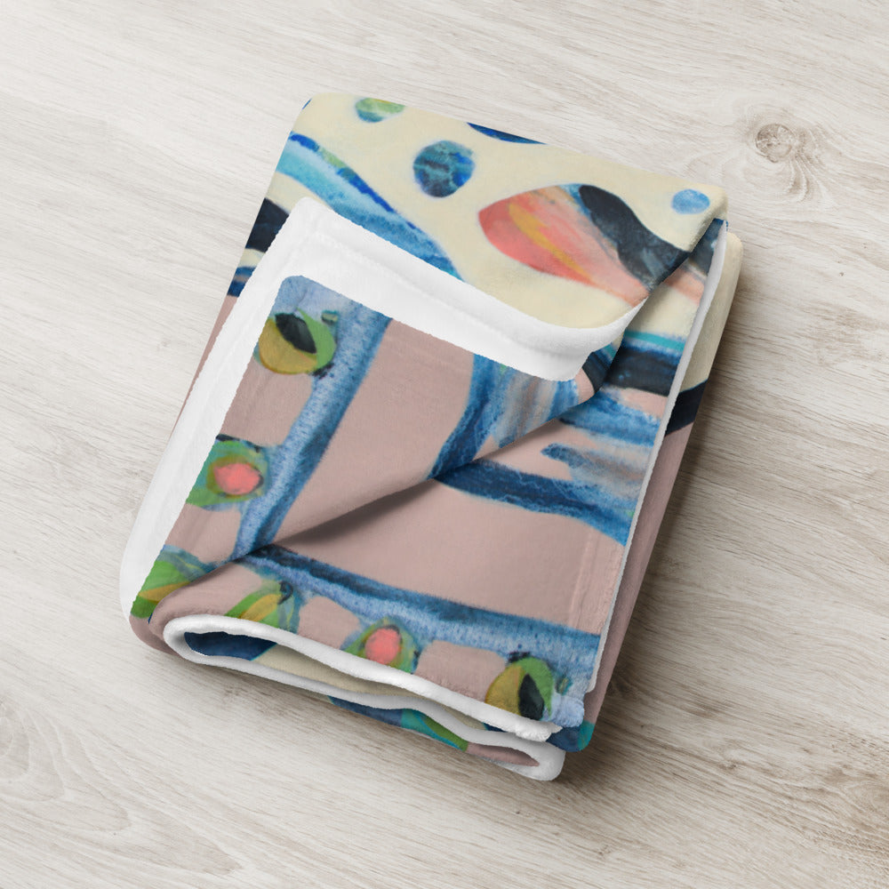 Dove, Blue Throw Blanket