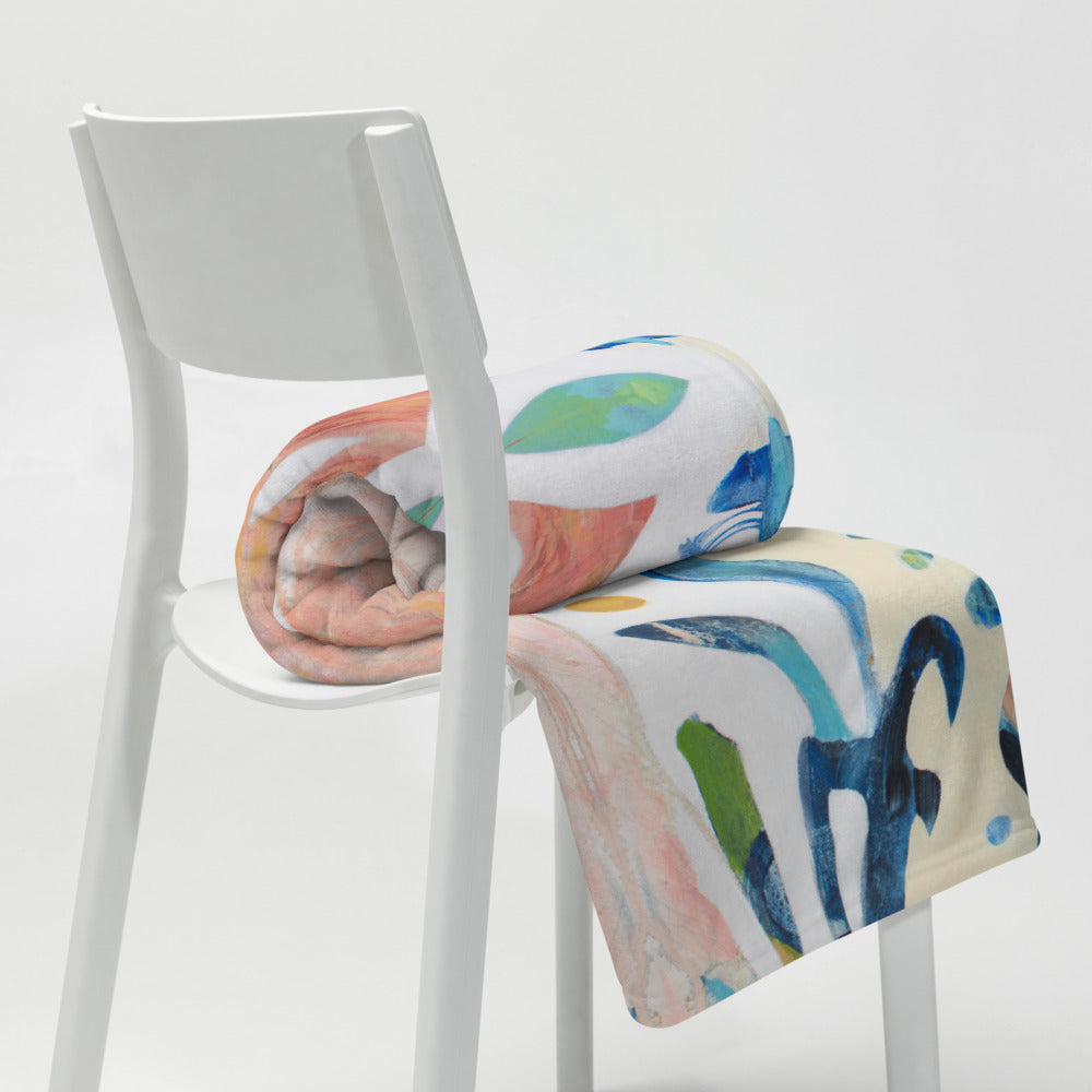 Dove, Blue Throw Blanket