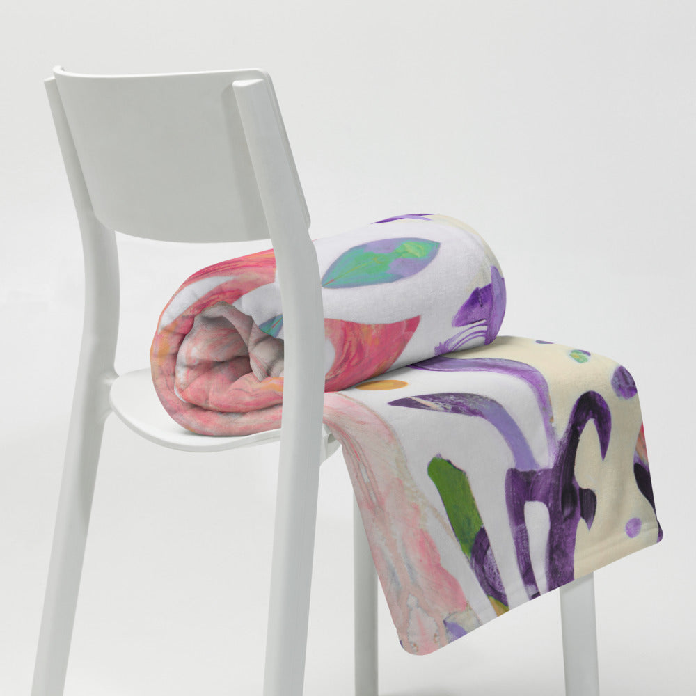 Dove, Purple Throw Blanket