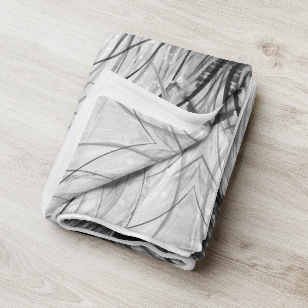 Empty Nest, Black Throw Blanket