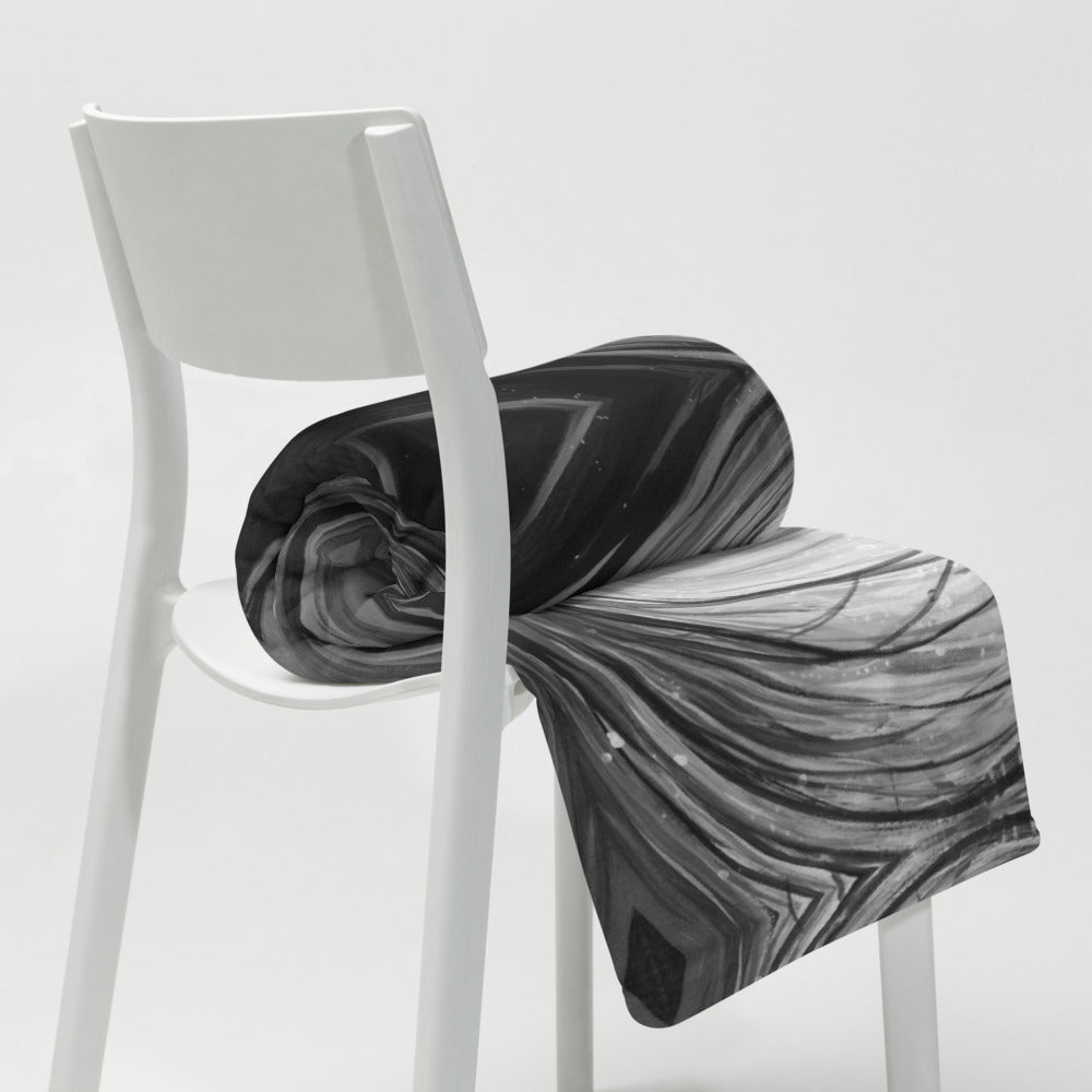 Empty Nest, Black Throw Blanket