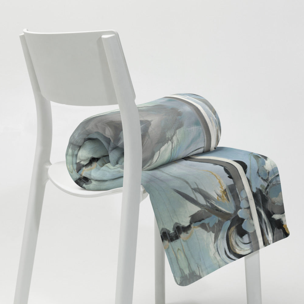 Soothe the soul, Blue Throw Blanket