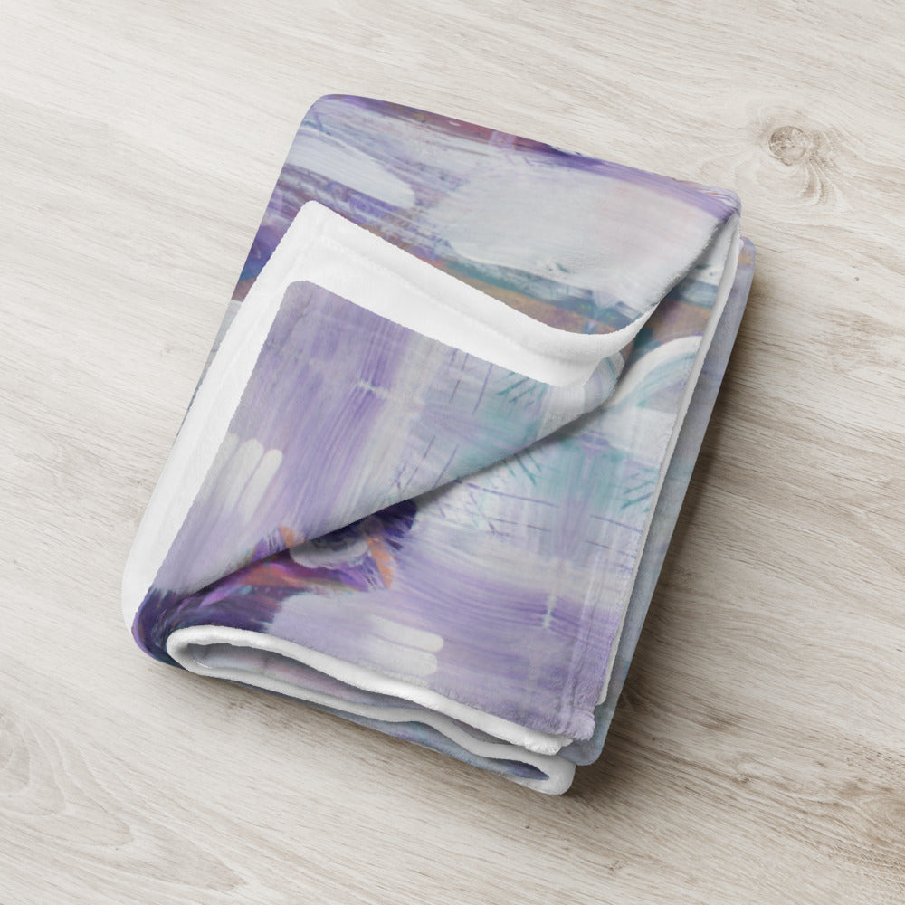 Abstract Art, Purple Throw Blanket