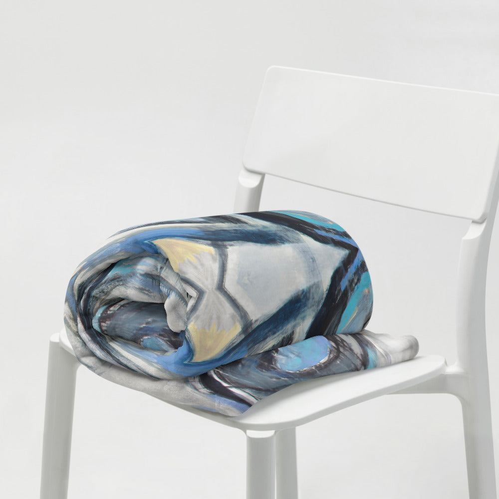 Soul Tie, Blue Throw Blanket