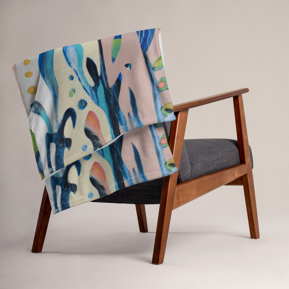 Dove, Blue Throw Blanket