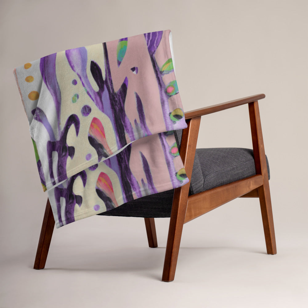 Dove, Purple Throw Blanket