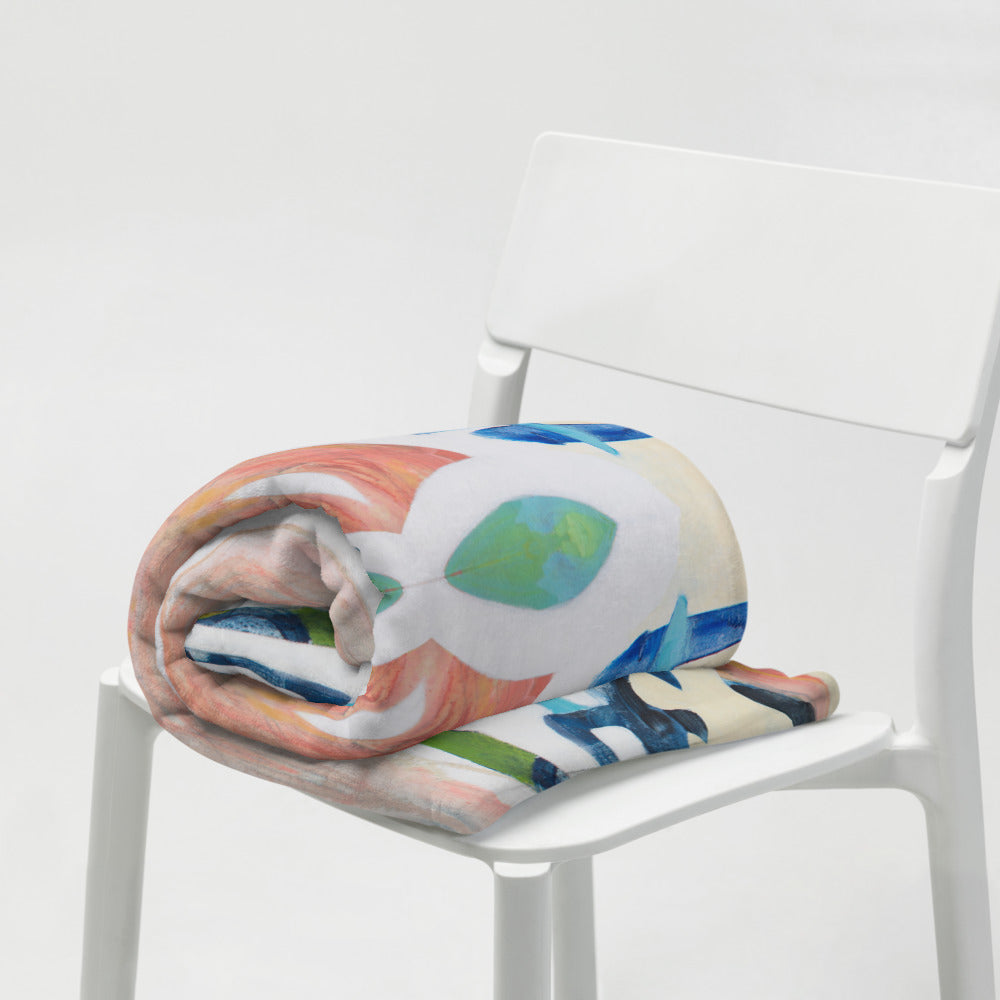 Dove, Blue Throw Blanket